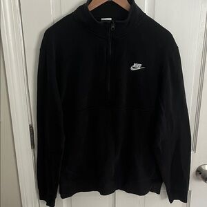 Nike Men's Black Half-Zip Sweatshirt Size Large